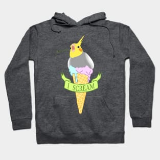 I scream - ice cream cockatiel Hoodie